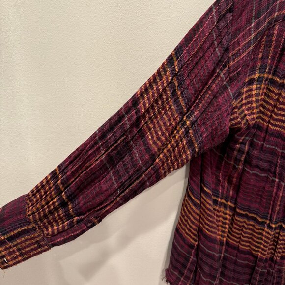 Free People Come On Over Plaid Oversized Buttondown Shirt - Picture 5 of 5